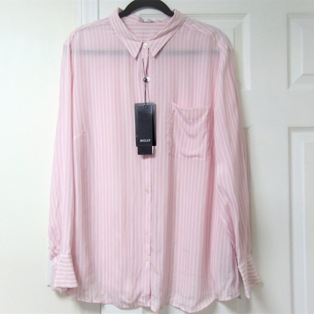- Basler Womens Silk Blend Striped Office Blouse Top size us 10